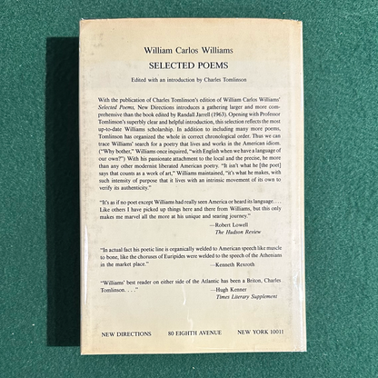 Vintage Non-Fiction Hardback: William Carlos WIlliams - Something to Say: On Younger Poets FIRST EDITION