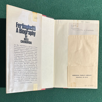 Vintage Non-Fiction Hardback: Neeli Cherkovski - Ferlinghetti: A Biography FIRST EDITION