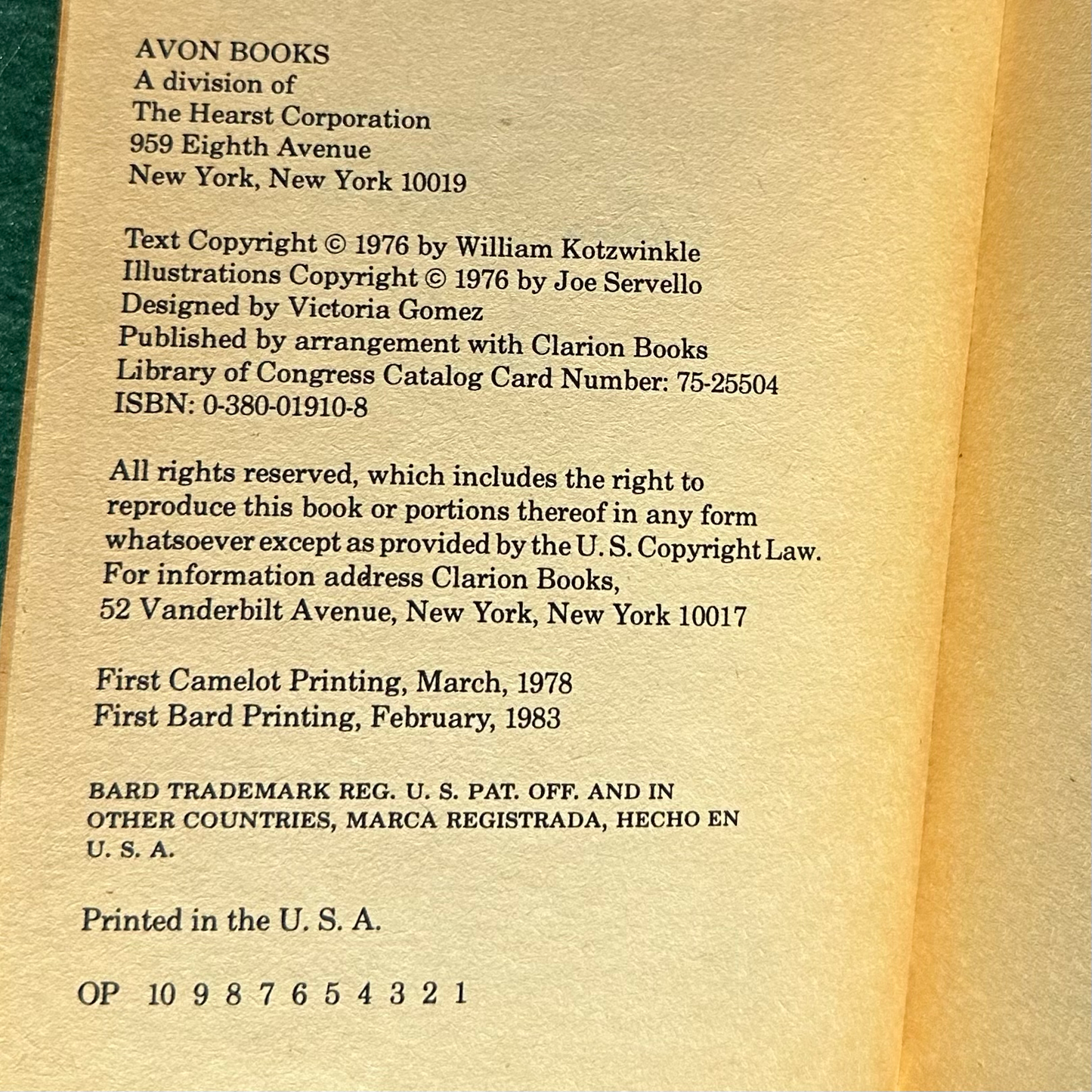 Vintage Fiction Paperback: William Kotzwinkle - The Leopard's Tooth SIGNED