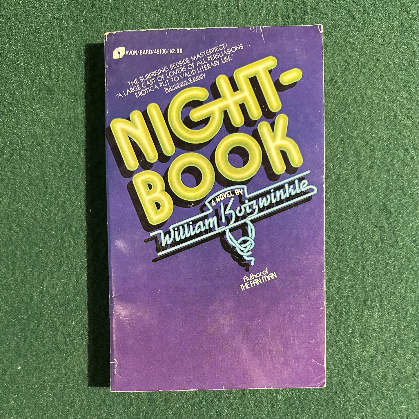 Vintage Fiction Paperback: William Kotzwinkle - Nightbook SIGNED FIRST PRINTING