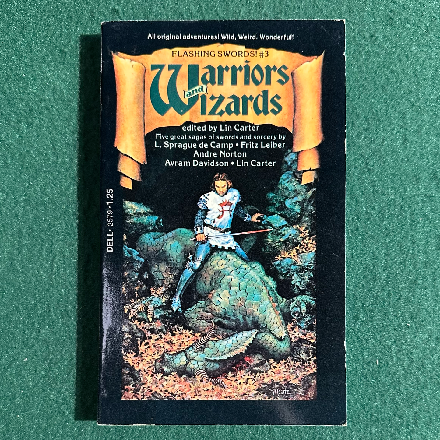 Vintage Fantasy Paperback: Flashing Swords #3: Warriors and Wizards, Edited by Lin Carter FIRST PRINTING