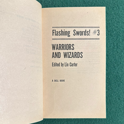 Vintage Fantasy Paperback: Flashing Swords #3: Warriors and Wizards, Edited by Lin Carter FIRST PRINTING