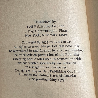 Vintage Fantasy Paperback: Lin Carter - The Black Star FIRST PRINTING