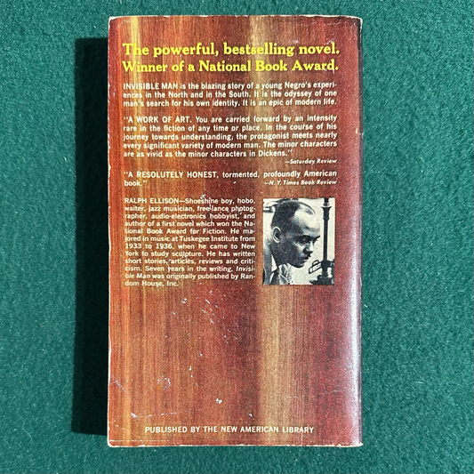 Vintage Fiction Paperback: Ralph Ellison - The Invisible Man