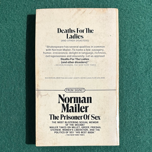 Vintage Fiction Paperback: Norman Mailer - Deaths for the Ladies (and other disasters) FIRST PRINTING