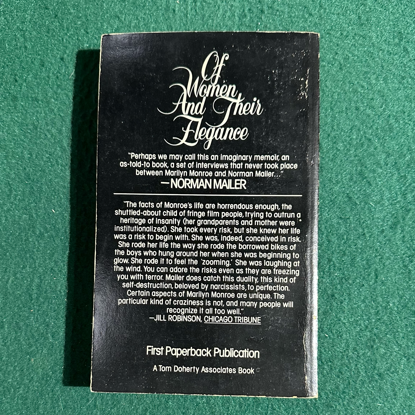 Vintage Fiction Paperback: Norman Mailer - Of Women and Their Elegance FIRST PRINTING