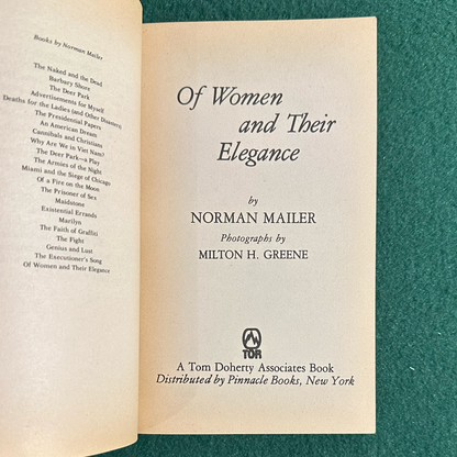 Vintage Fiction Paperback: Norman Mailer - Of Women and Their Elegance FIRST PRINTING
