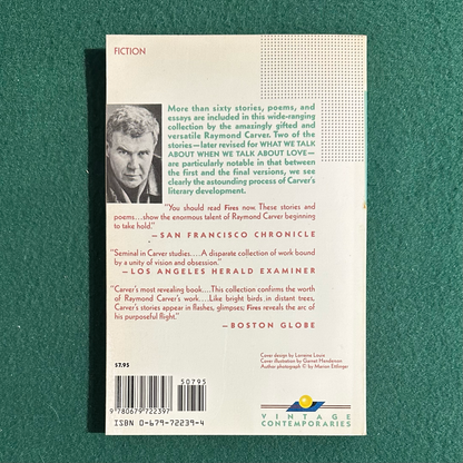Vintage Poetry Paperback: Raymond Carver - Fires: Essays, Poems, Stories FIRST PRINT