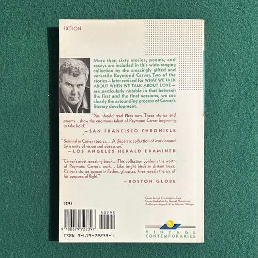 Vintage Poetry Paperback: Raymond Carver - Fires: Essays, Poems, Stories FIRST PRINT