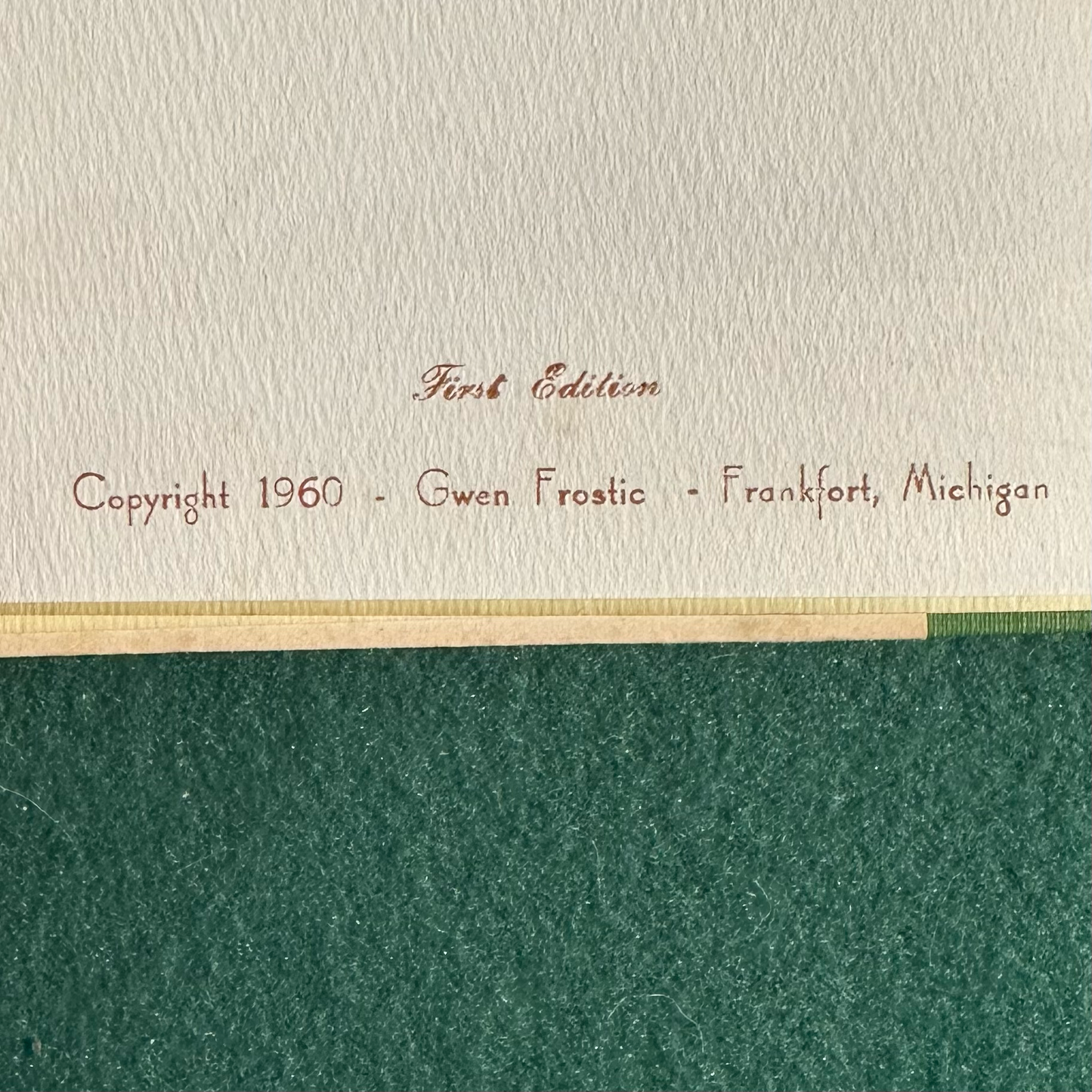 Vintage Poetry Hardback: Gwen Frostic - These Things Are Ours FIRST EDITION