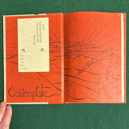 Vintage Poetry Hardback: Gwen Frostic - Contemplate SIGNED FIRST EDITION