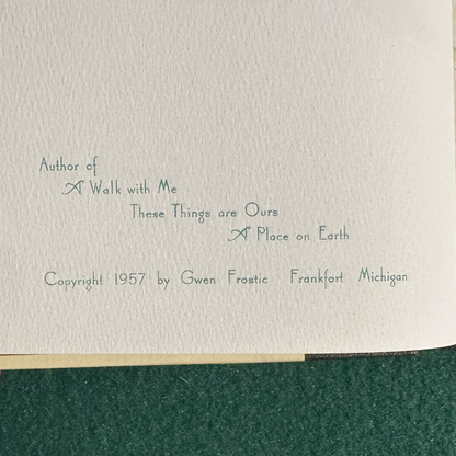 Vintage Poetry Hardback: Gwen Frostic - My Michigan