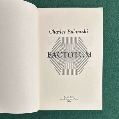 Vintage Fiction Paperback: Charles Bukowski - Factotum