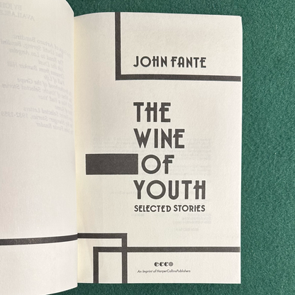 Fiction Paperback: John Fante - The Wine of Youth: Selected Stories