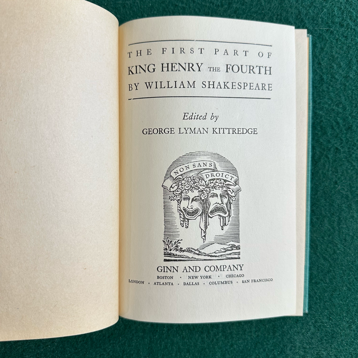 Vintage Fiction Hardback: William Shakespeare - The First Part of King Henry the Fourth