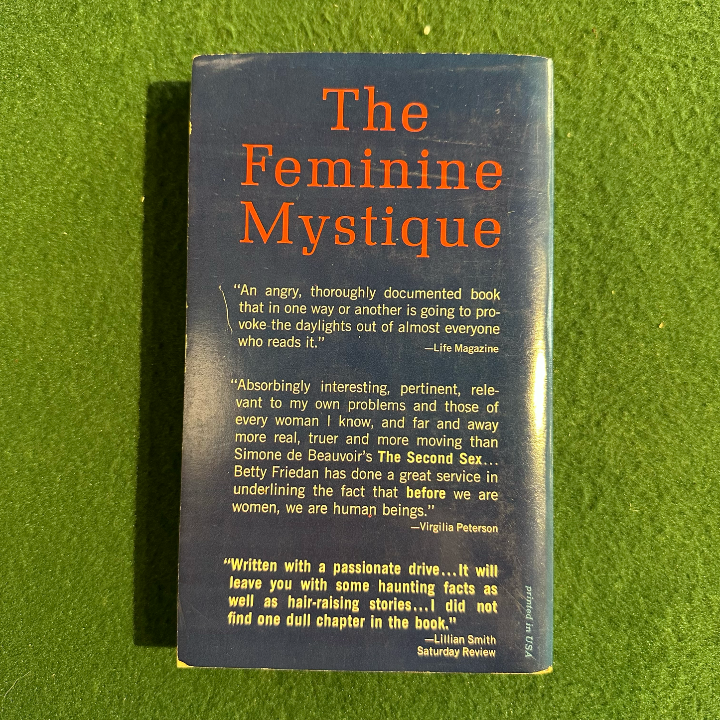 Vintage Fiction Paperback: Betty Friedan - The Feminine Mystique FIRST PRINTING