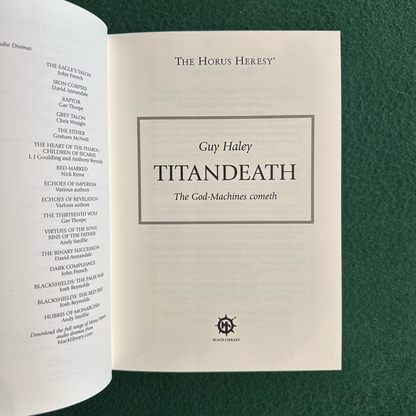 Sci-fi Hardback: Guy Haley - Warhammer 40k: The Horus Heresy, Titandeath FIRST EDITION/PRINTING