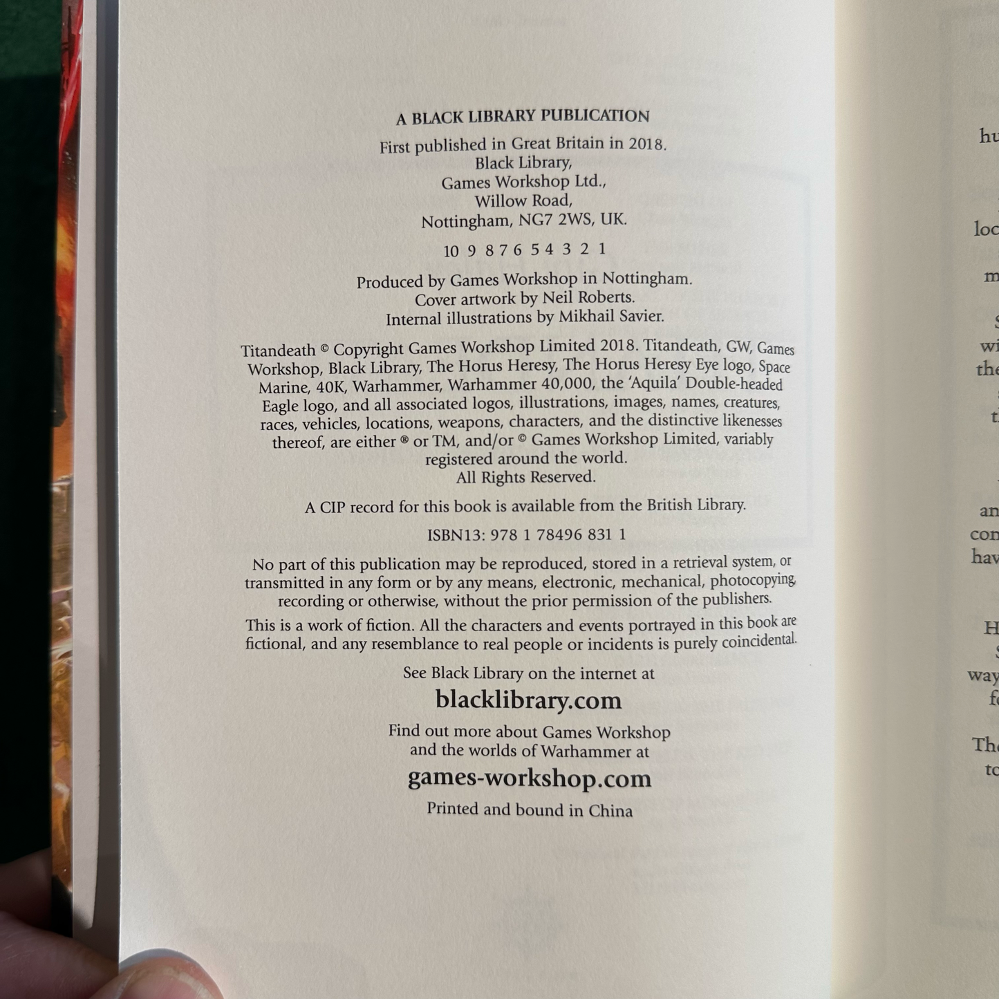 Sci-fi Hardback: Guy Haley - Warhammer 40k: The Horus Heresy, Titandeath FIRST EDITION/PRINTING