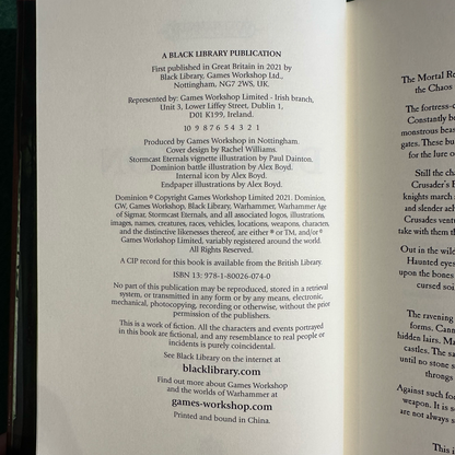 Sci-fi Hardback: Darius Hinks - Warhammer, Age of Sigmar: Dominion SIGNED LIMITED EDITION