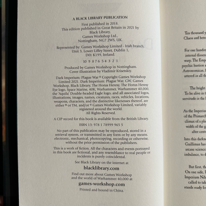 Sci-fi Hardback: Guy Haley - Warhammer 40k: Dark Imperium Plague War FIRST PRINTING