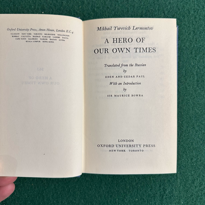 Vintage Non-Fiction Paperback: Mikhail Yurevich Lermontov - A Hero of Our Own Times