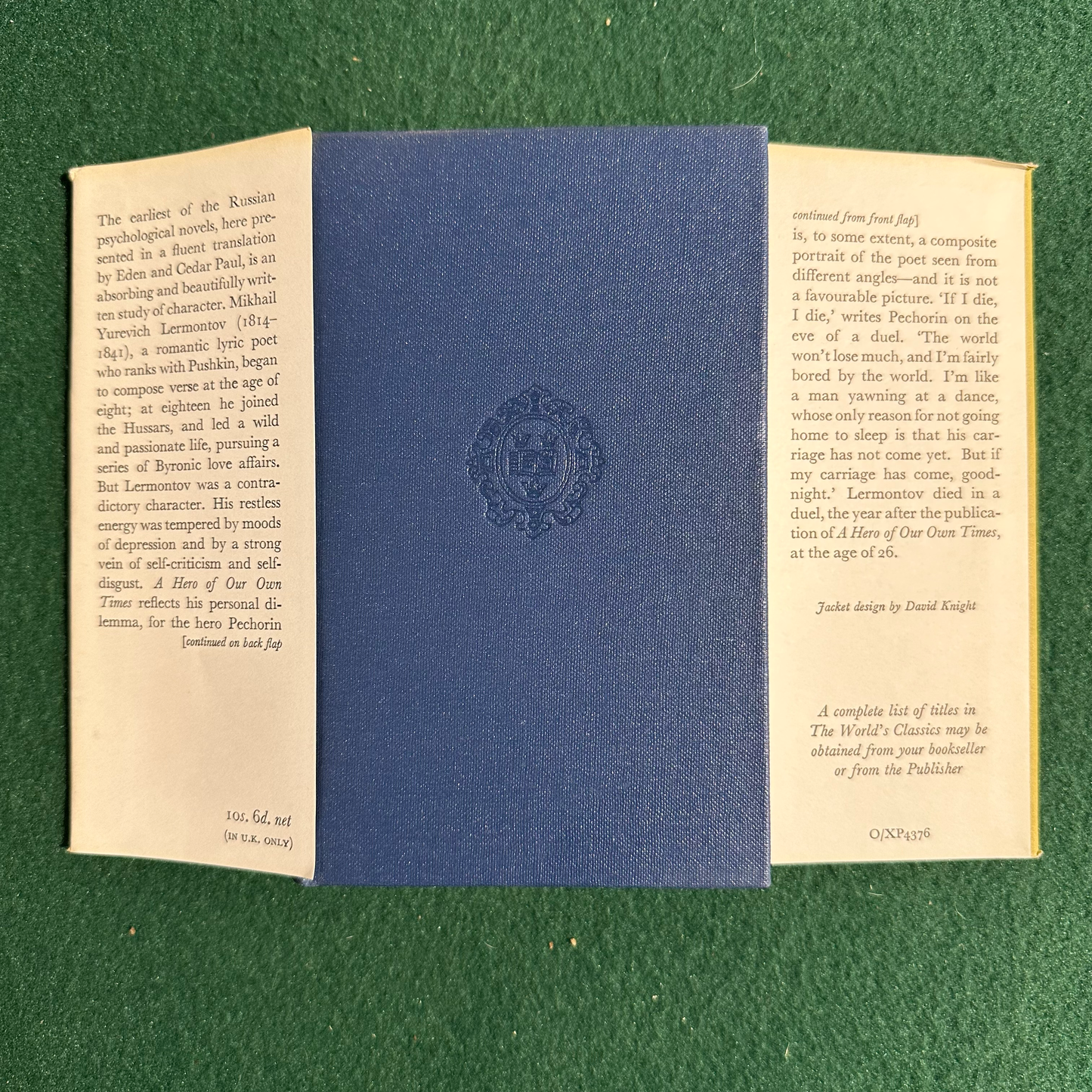 Vintage Non-Fiction Paperback: Mikhail Yurevich Lermontov - A Hero of Our Own Times