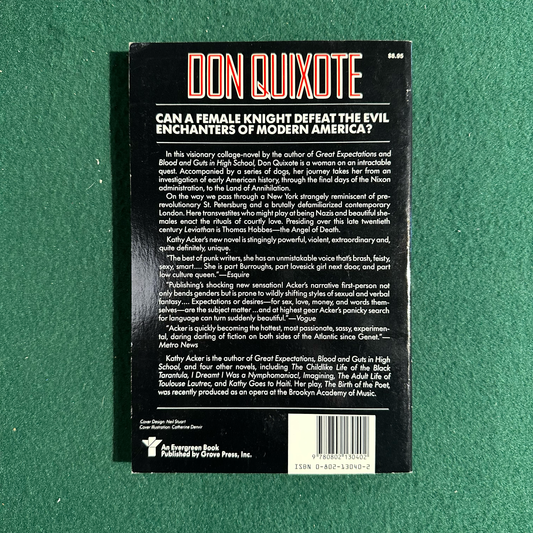Vintage Fiction Paperback: Kathy Acker - Don Quixote SECOND PRINTING