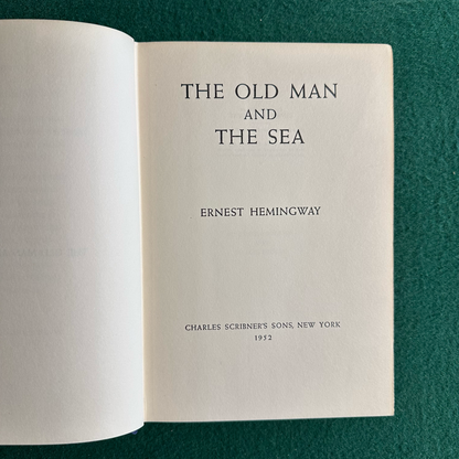 Vintage Fiction Hardback: Ernest Hemingway - The Old Man and the Sea BOOK CLUB EDITION