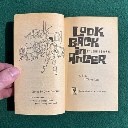 Vintage Fiction Paperback: John Osborne - Look Back in Anger FIRST PRINTING