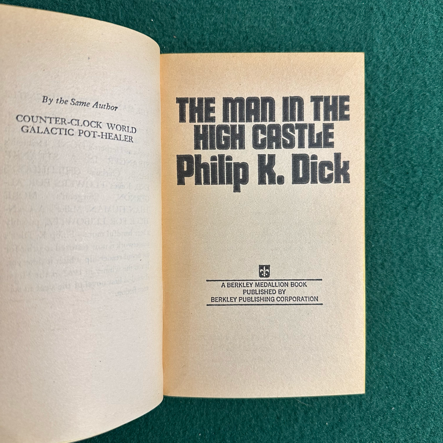 Vintage Sci-Fi Paperback: Philip K Dick - The Man in the High Castle FIRST PRINTING