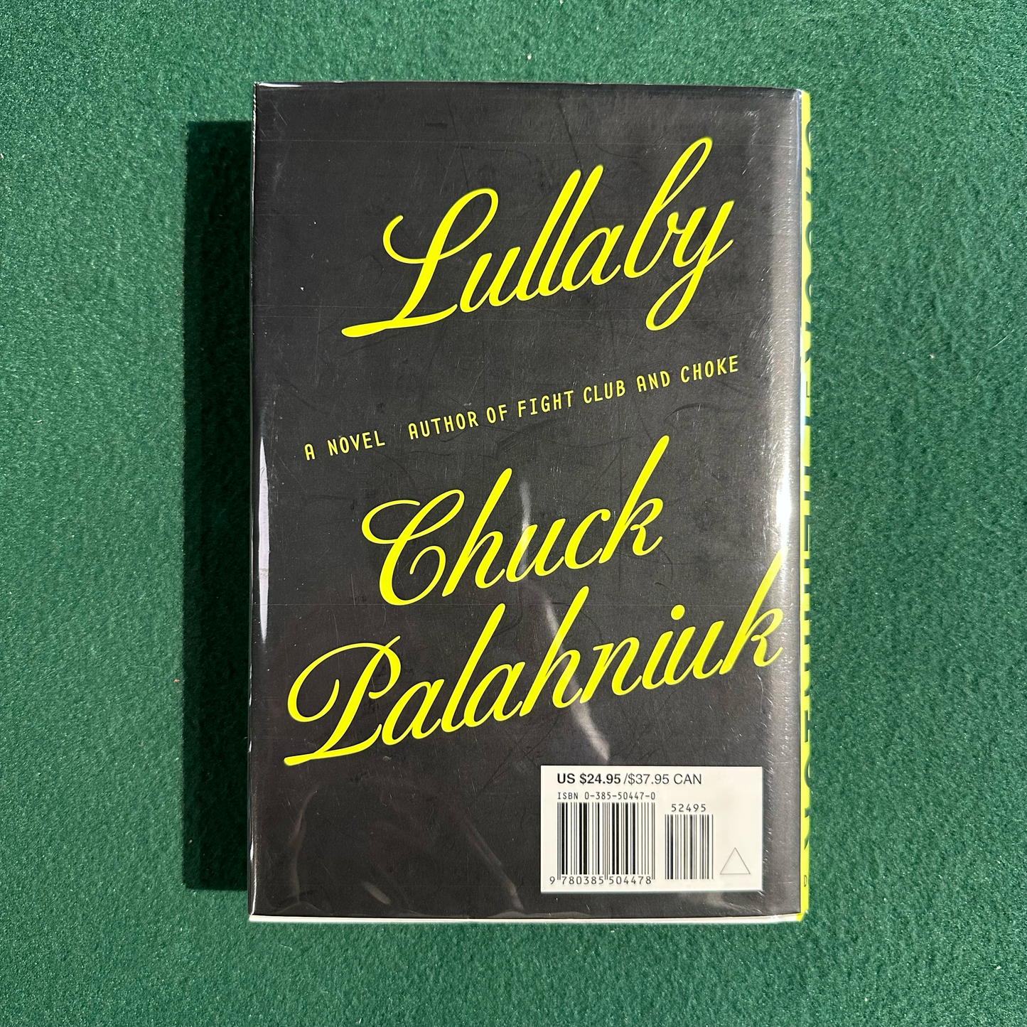 Vintage Fiction Hardback: Chuck Palahniuk - Lullaby SIGNED FIRST EDITION