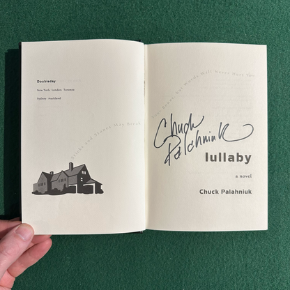 Vintage Fiction Hardback: Chuck Palahniuk - Lullaby SIGNED FIRST EDITION