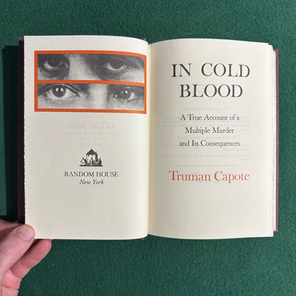 Vintage Fiction Hardback: Truman Capote - In Cold Blood FIRST EDITION FACSIMILE