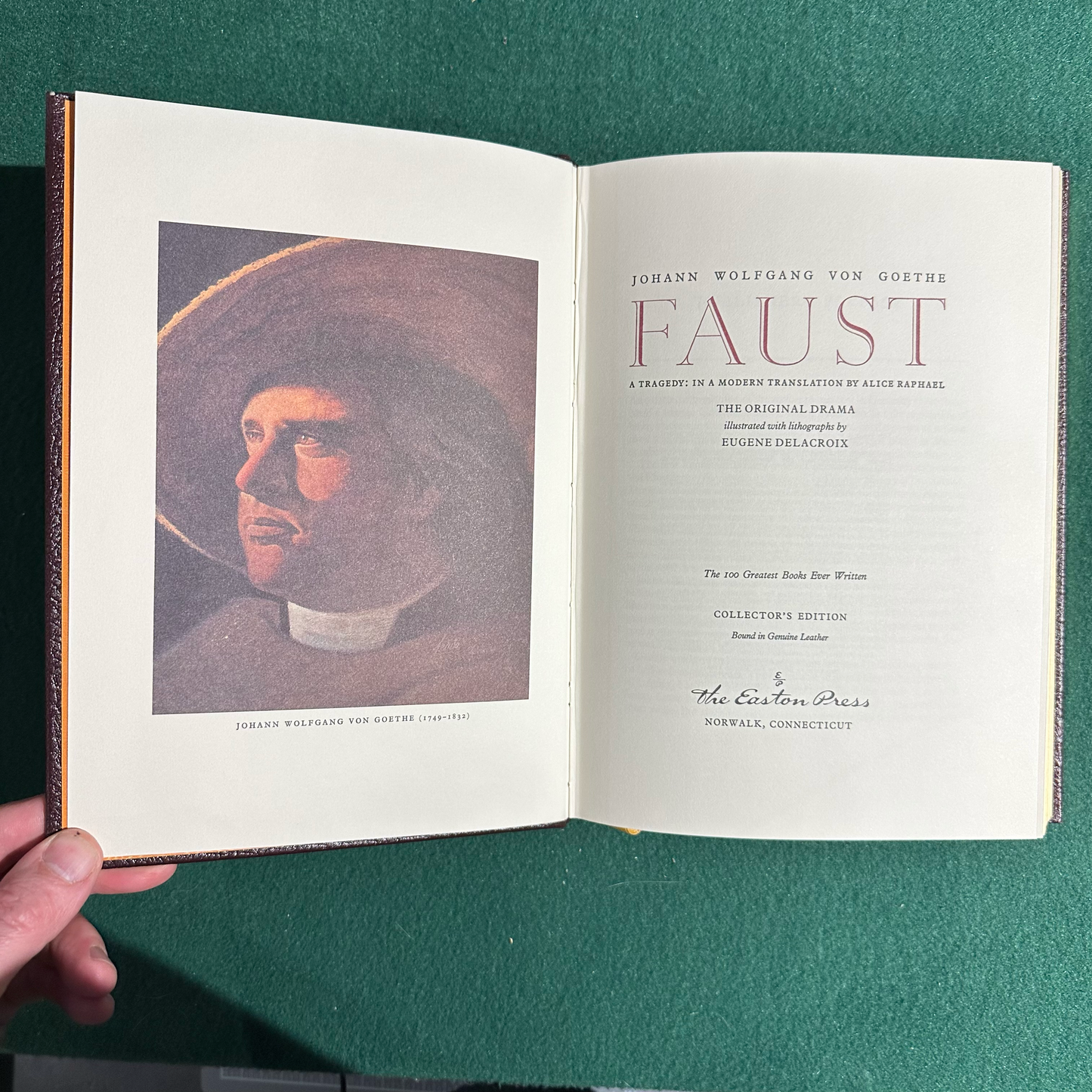 Vintage Fiction Hardback: Johann Wolfgang von Goethe - Faust EASTON PRESS