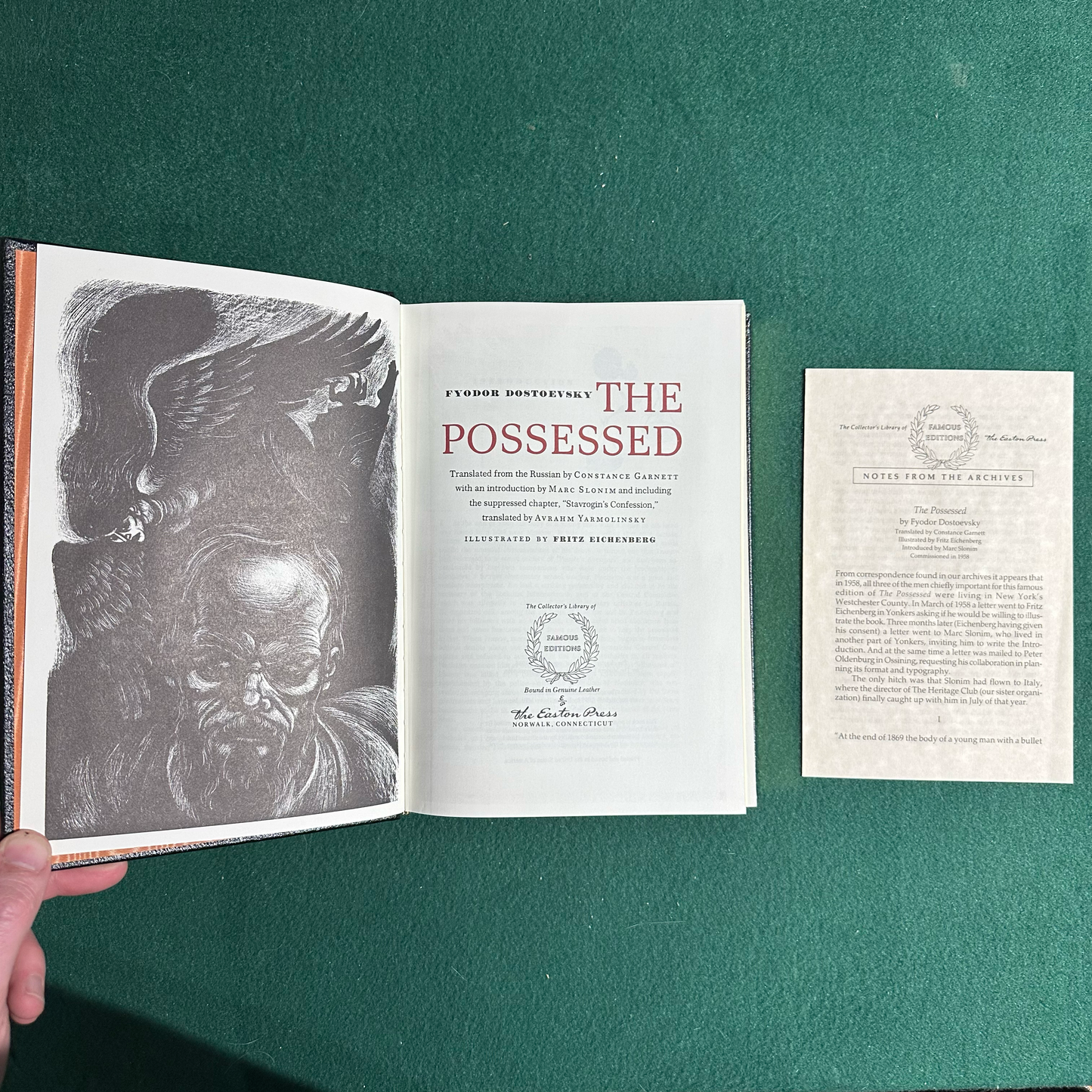 Vintage Fiction Hardback: Fyodor Dostoevsky - The Possessed EASTON PRESS