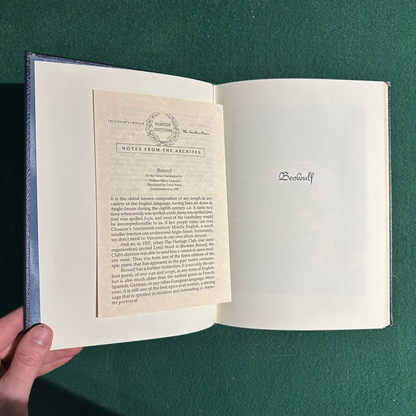 Vintage Fiction Hardback: Beowulf, Translated by William Ellery Leonard EASTON PRESS
