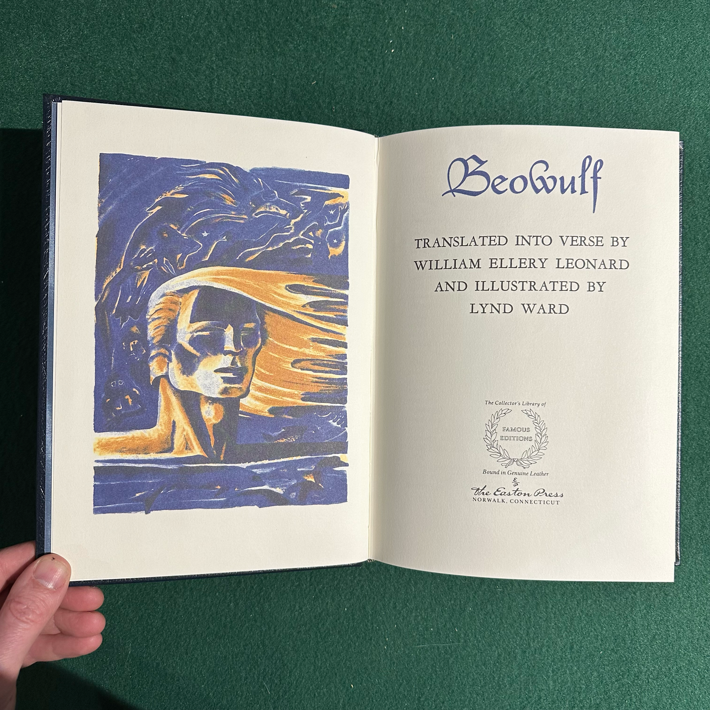 Vintage Fiction Hardback: Beowulf, Translated by William Ellery Leonard EASTON PRESS