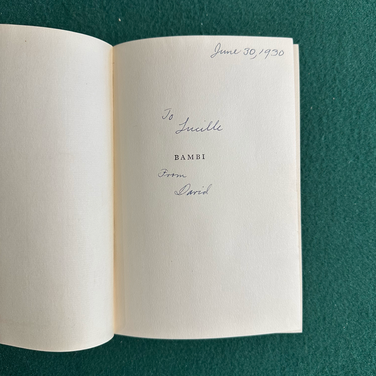Vintage Fiction Hardback: Felix Salten - Bambi FOURTH IMPRESSION