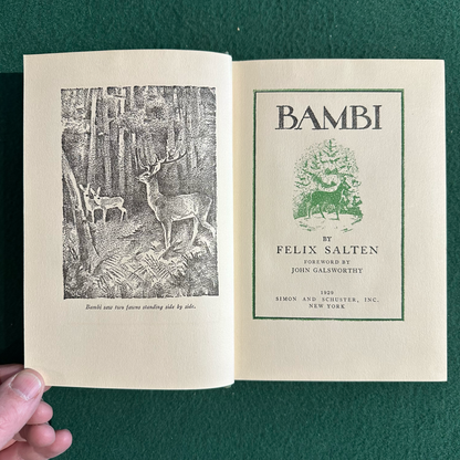 Vintage Fiction Hardback: Felix Salten - Bambi FOURTH IMPRESSION