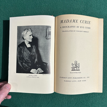 Vintage Non-Fiction Hardback: Eve Curie - Madame Curie, A Biography 1940