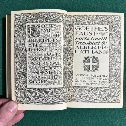 Vintage Fiction Hardback: Goethe's Faust, Translated by Albert Latham C.1908