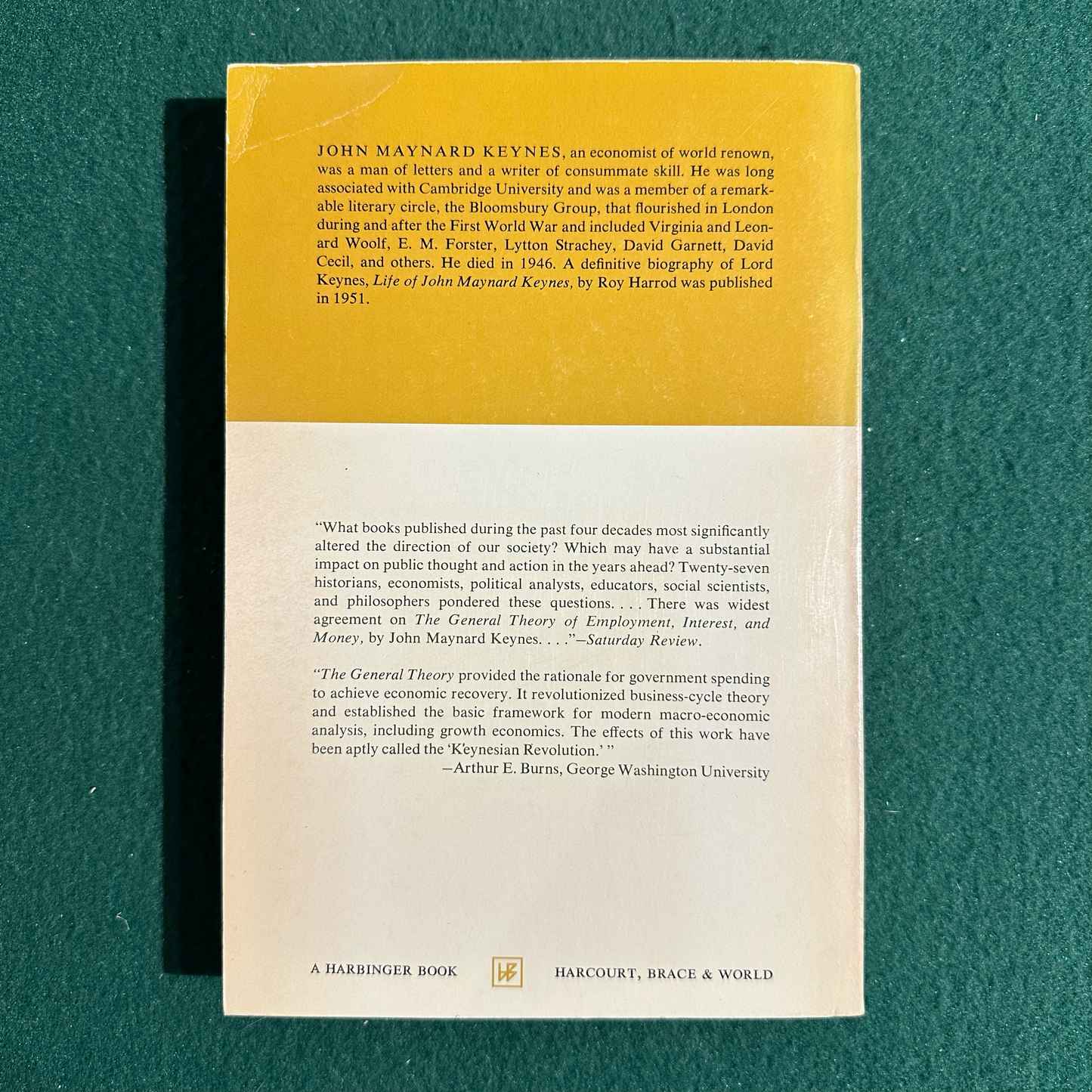Vintage Non-Fiction Paperback: John Maynard Keynes - The General Theory of Employment, Interest and Money FIRST EDITION