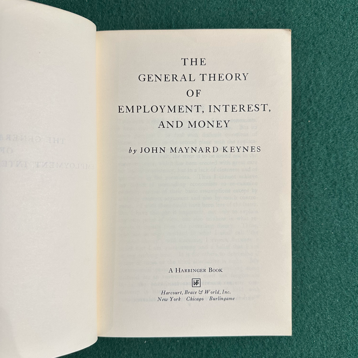Vintage Non-Fiction Paperback: John Maynard Keynes - The General Theory of Employment, Interest and Money FIRST EDITION