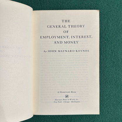 Vintage Non-Fiction Paperback: John Maynard Keynes - The General Theory of Employment, Interest and Money FIRST EDITION