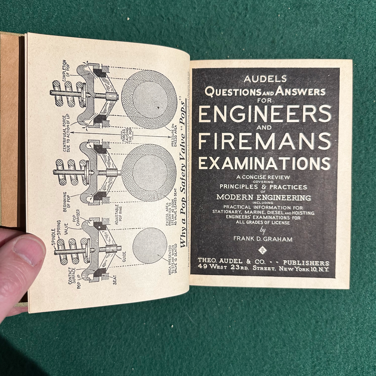 Vintage Non-Fiction Hardback: Frank D Graham - Audels Questions and Answers for Engineers and Firemans Examinations