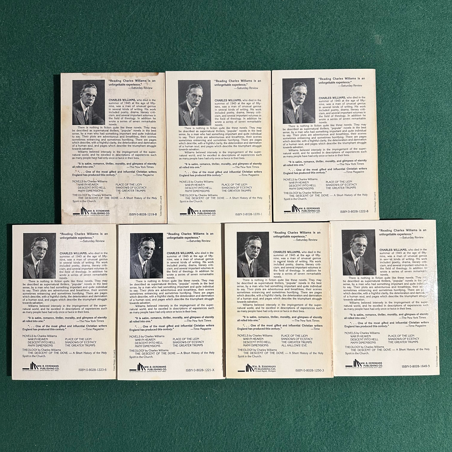 Vintage Fiction Paperbacks: The Novels of Charles Williams in 7 Volumes