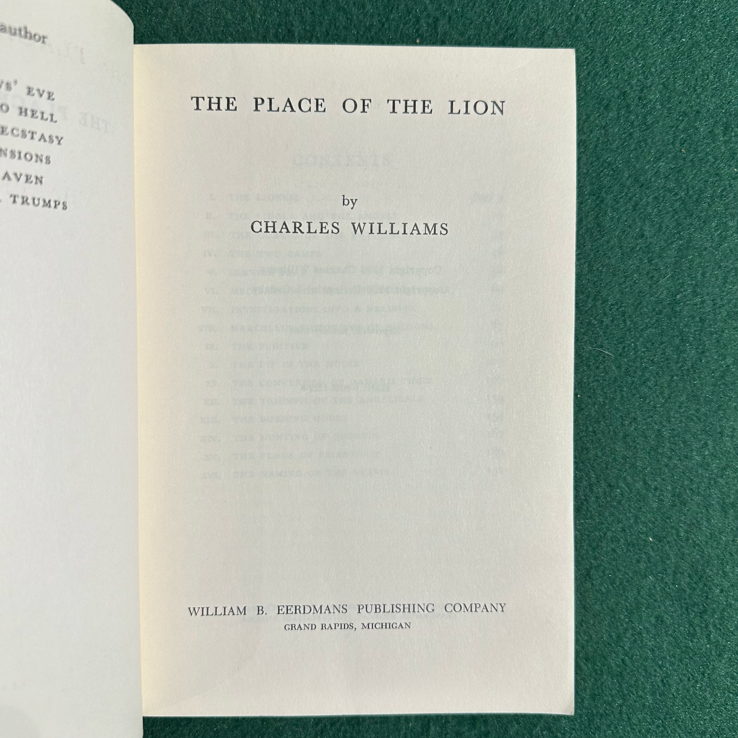 Vintage Fiction Paperbacks: The Novels of Charles Williams in 7 Volumes