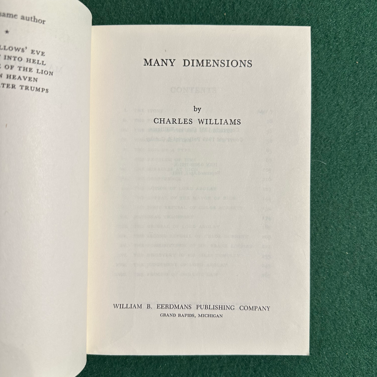 Vintage Fiction Paperbacks: The Novels of Charles Williams in 7 Volumes