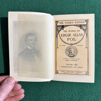 Antique Fiction & Poetry Hardbacks: The Works of Edgar Allen Poe in Ten Volumes, Cameo Edition 1904