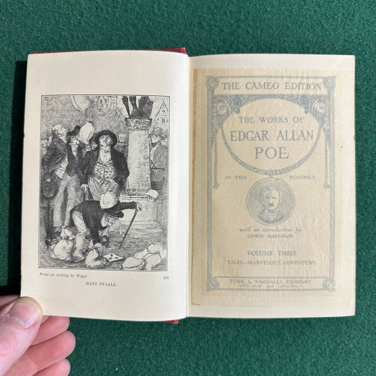 Antique Fiction & Poetry Hardbacks: The Works of Edgar Allen Poe in Ten Volumes, Cameo Edition 1904